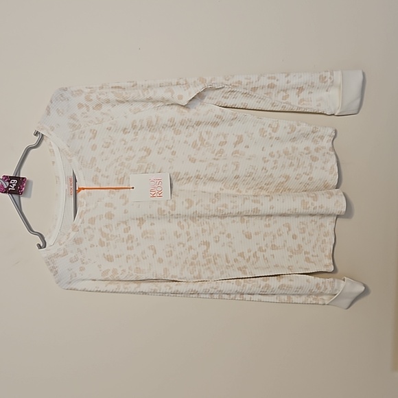 Knox Rose Animal print waffle knit thermal. NWT - Picture 1 of 4